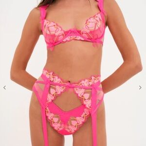 NWT For Love & Lemons garter lingerie